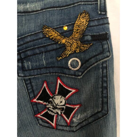Cache Contour Elaborate Embellished Jean Pant Size 4/6 Denim Stretch $188 NWT - Picture 2 of 10